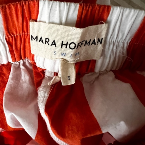 Sasha Belted Striped Organic Cotton- Broadcloth Wide-Leg Pants Mara Hoff… - Picture 7 of 8